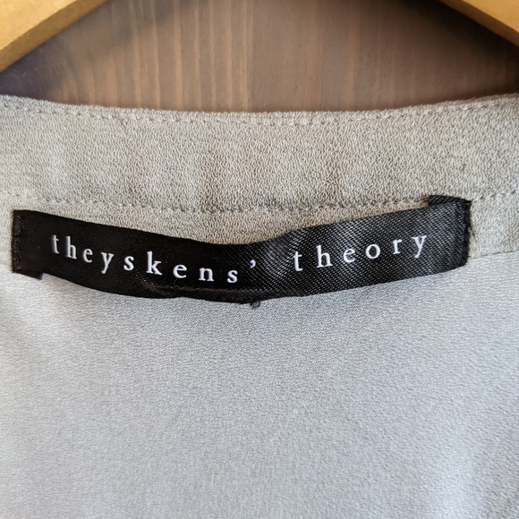 Theyskens' Theory Designer Sculpted Silk Office Dress - Picture 5 of 8